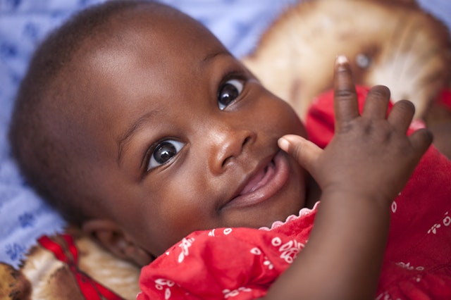 baby girl smiling